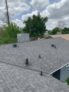 A view of roofing
